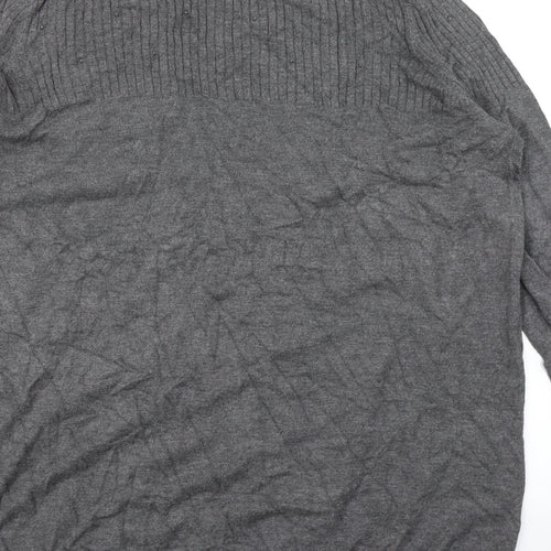 TU Womens Grey  Knit Cardigan Jumper Size 14