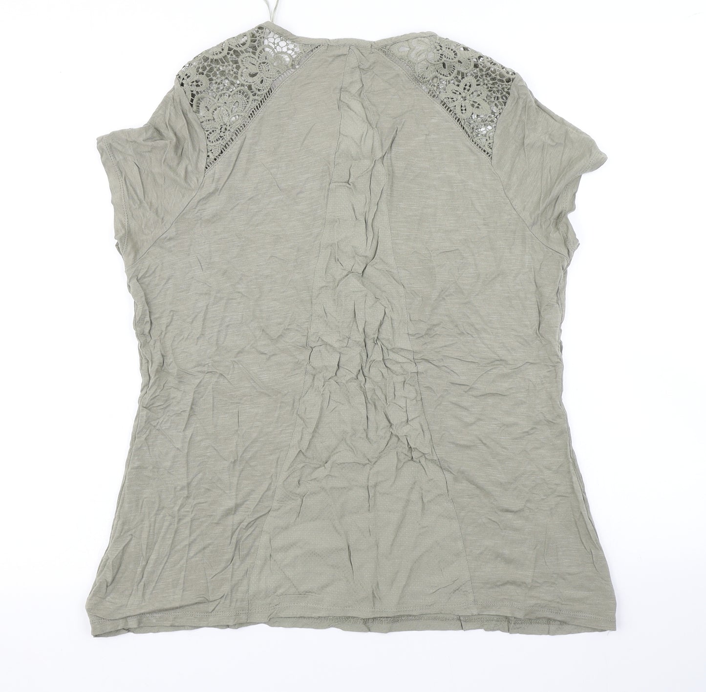 Preworn Womens Green   Basic T-Shirt Size 14