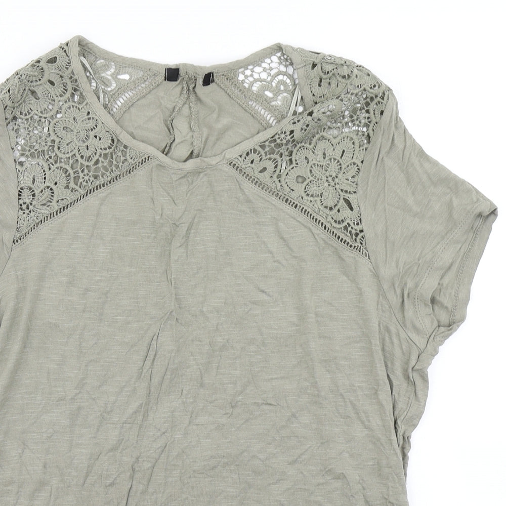 Preworn Womens Green   Basic T-Shirt Size 14