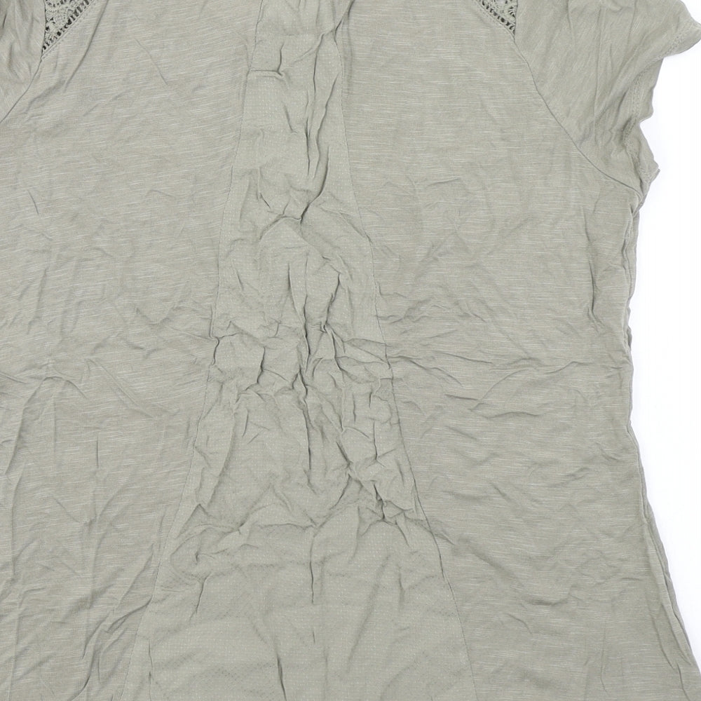 Preworn Womens Green   Basic T-Shirt Size 14