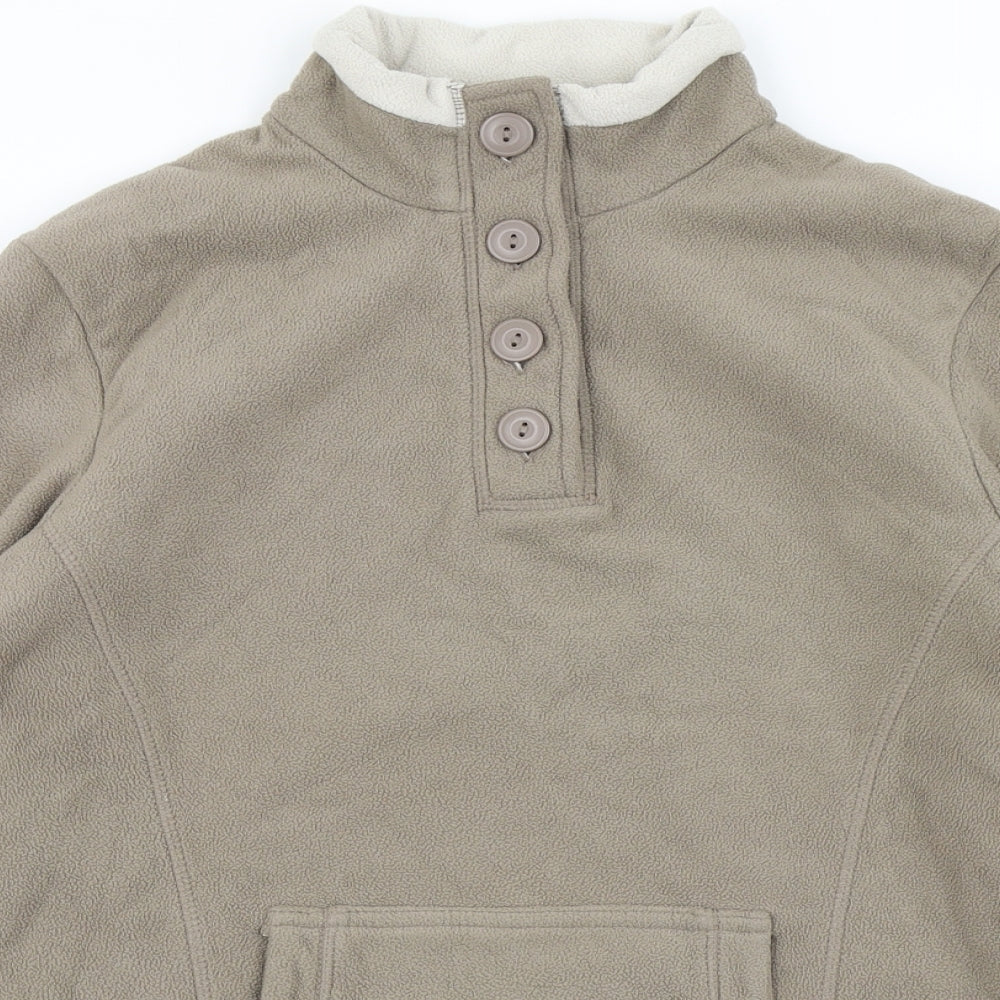 MArks & Spencer Womens Brown  Fleece Pullover Sweatshirt Size 14
