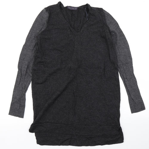 M&S Womens Grey  Knit Pullover Jumper Size 8