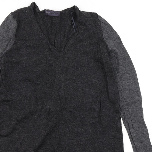 M&S Womens Grey  Knit Pullover Jumper Size 8