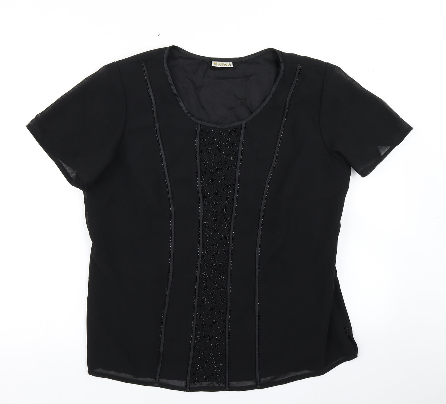 Roman Womens Black   Basic Blouse Size 14