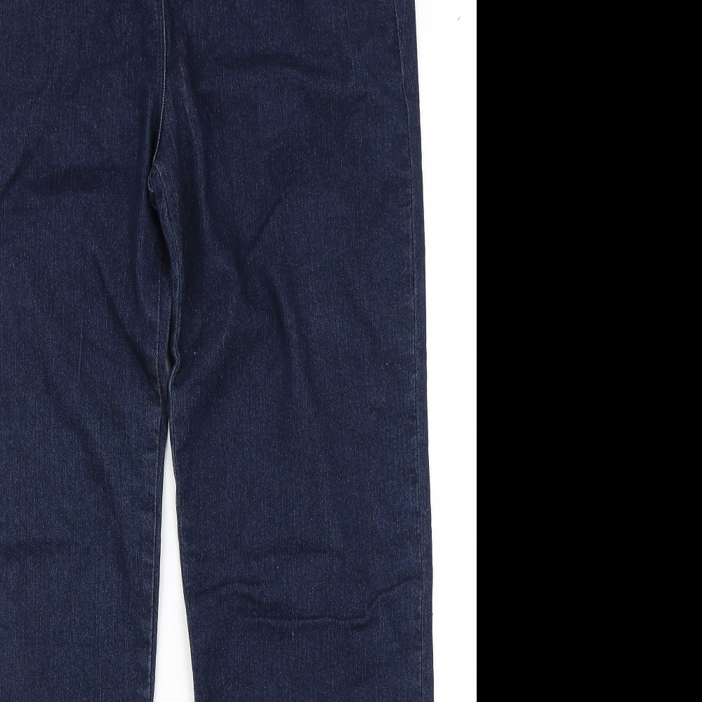 Preworn Womens Blue  Denim Straight Jeans Size 14 L29 in
