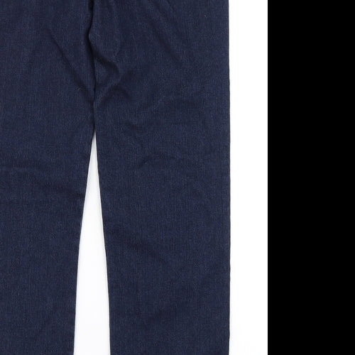 Preworn Womens Blue  Denim Straight Jeans Size 14 L29 in