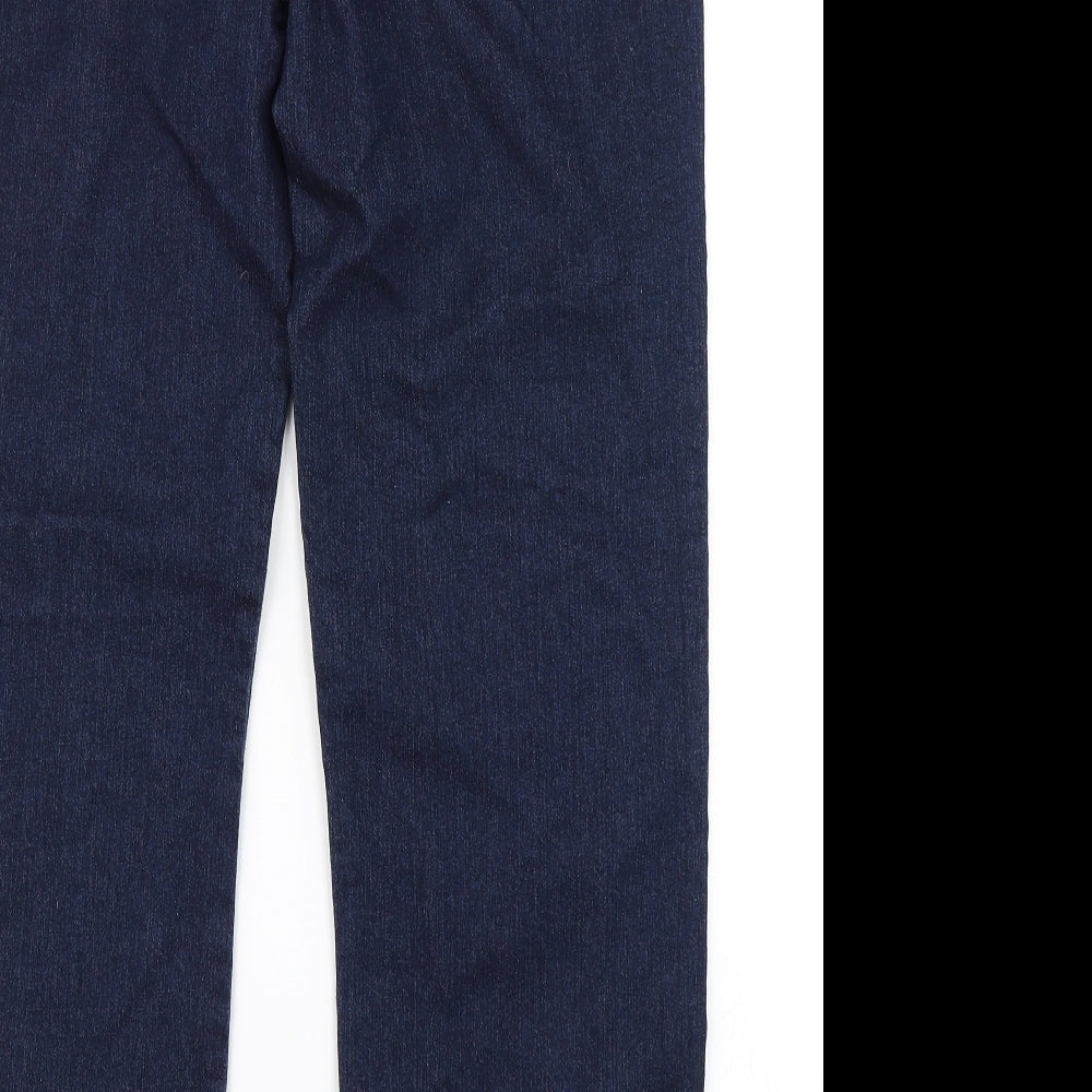 Preworn Womens Blue  Denim Straight Jeans Size 14 L29 in