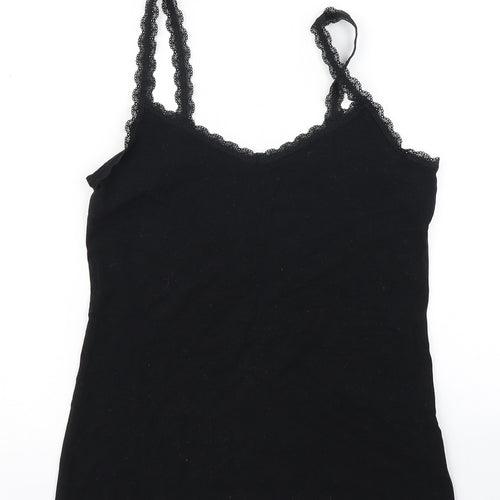 M&S Womens Black   Camisole T-Shirt Size 14