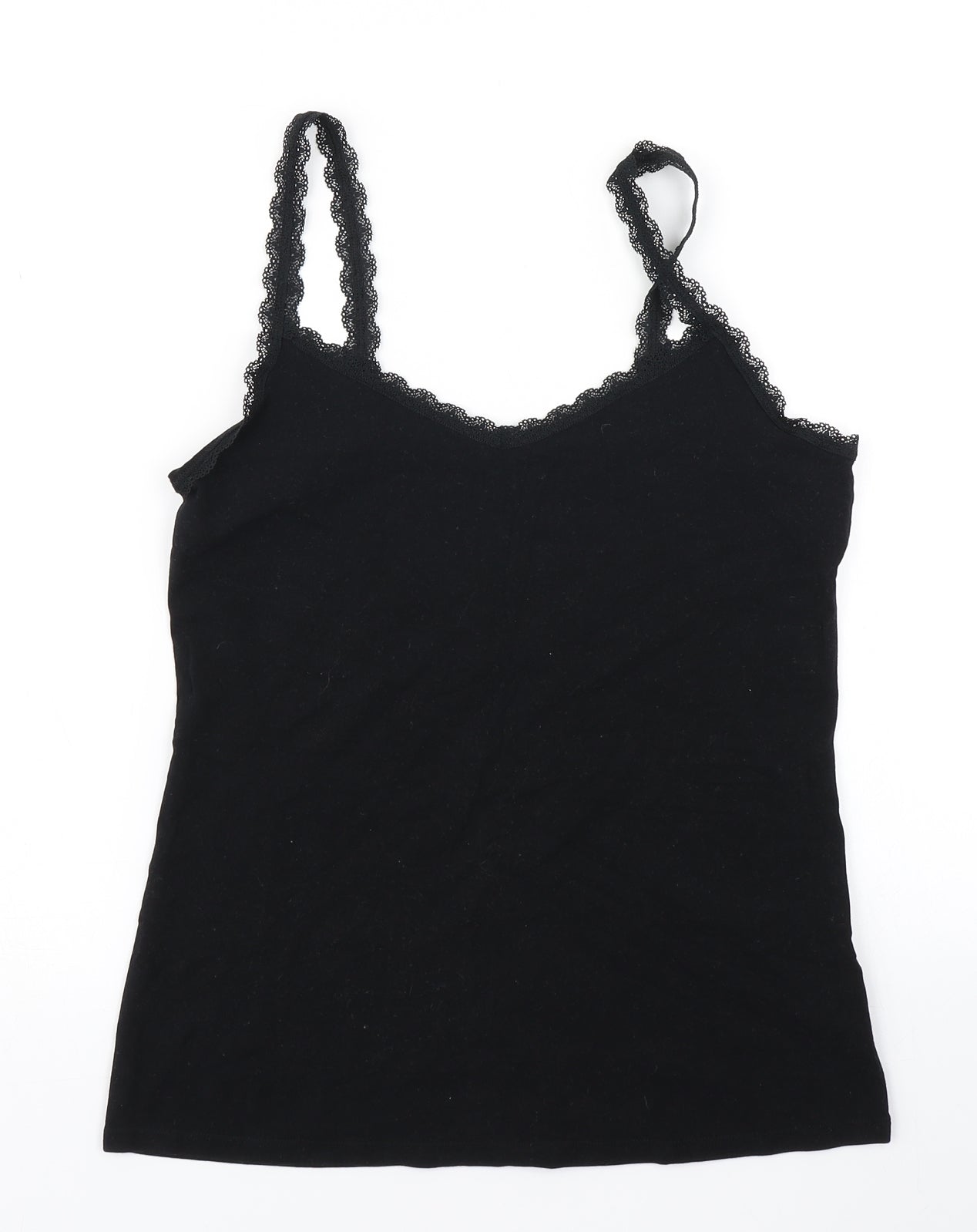 M&S Womens Black   Camisole T-Shirt Size 14