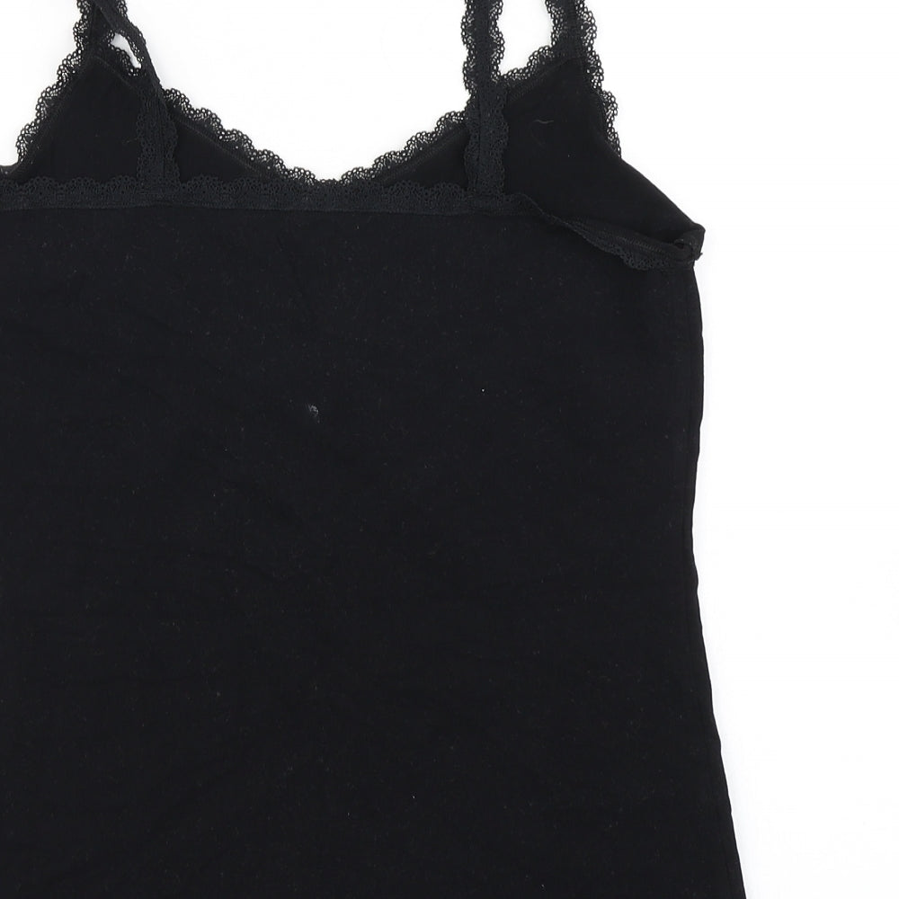 M&S Womens Black   Camisole T-Shirt Size 14