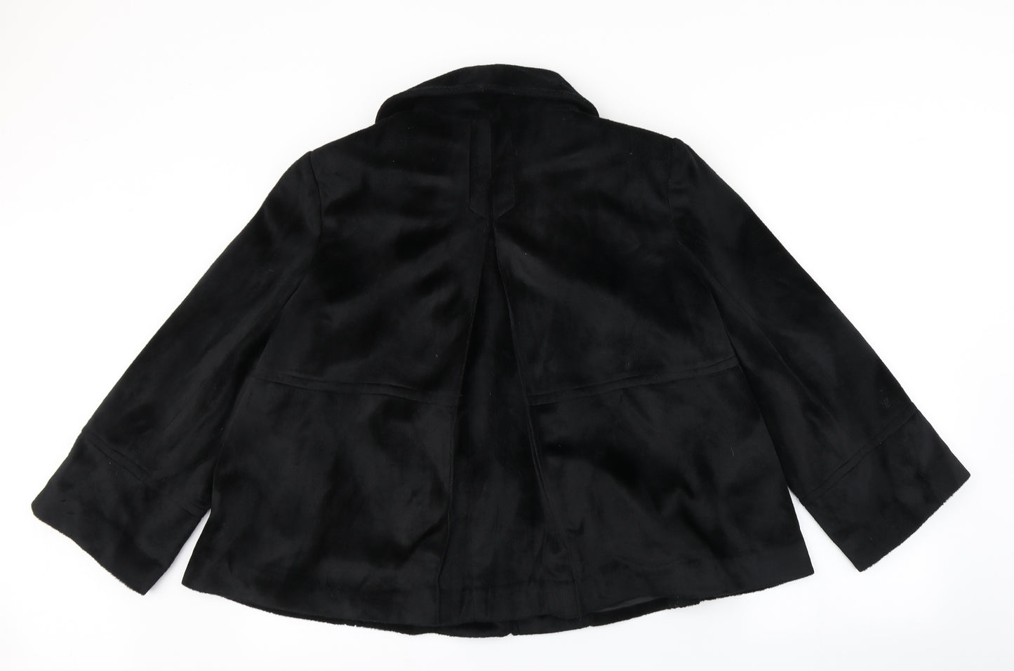 editions Womens Black   Overcoat Coat Size 16