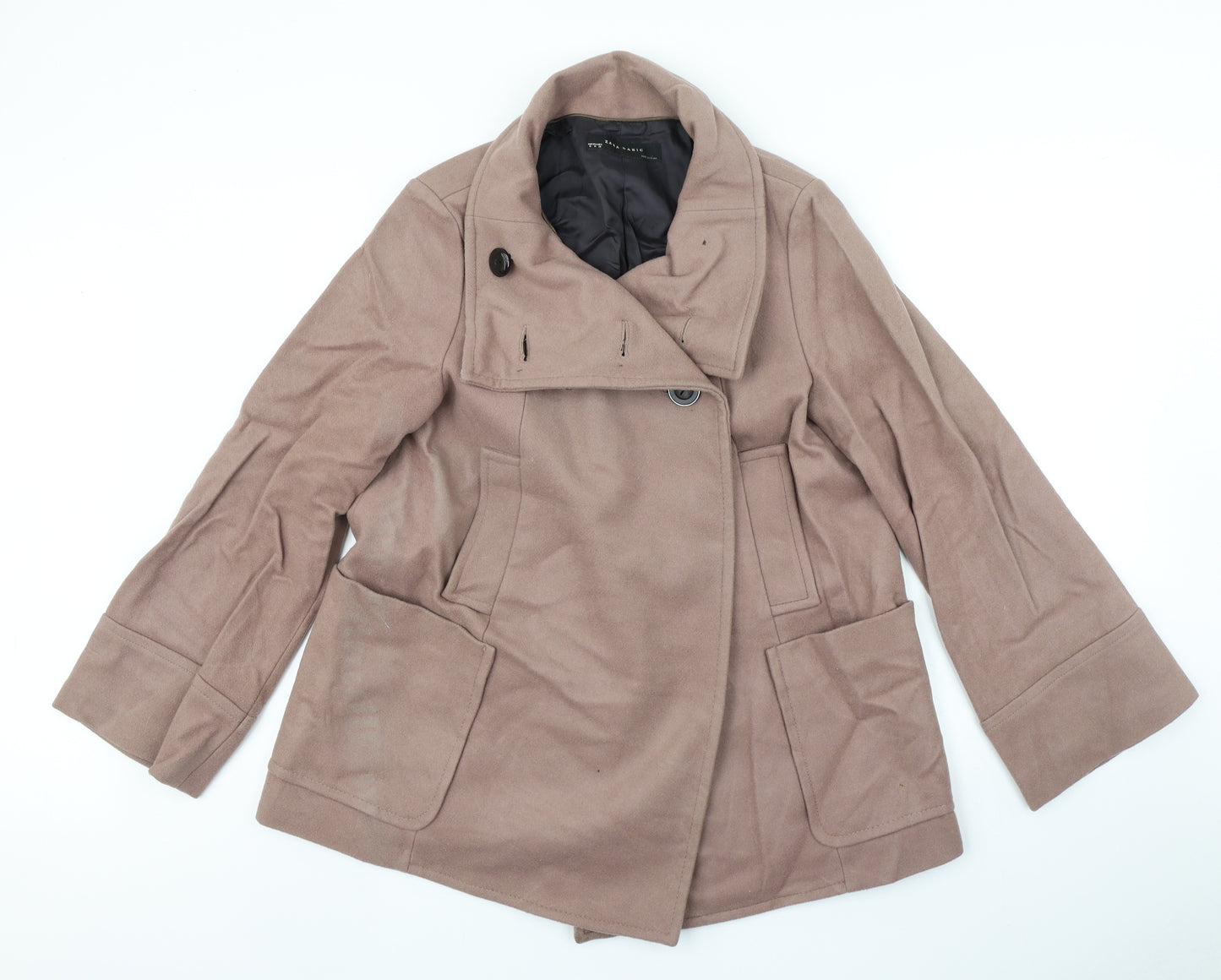 Zara Womens Brown   Overcoat Coat Size M