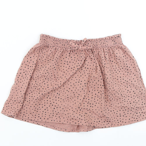H&M Girls Pink Polka Dot  Skater Skirt Size 2-3 Years