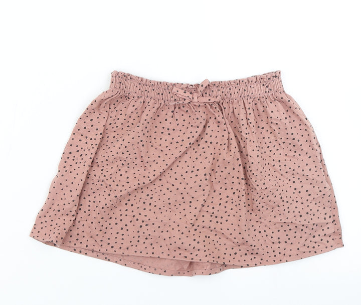 H&M Girls Pink Polka Dot  Skater Skirt Size 2-3 Years