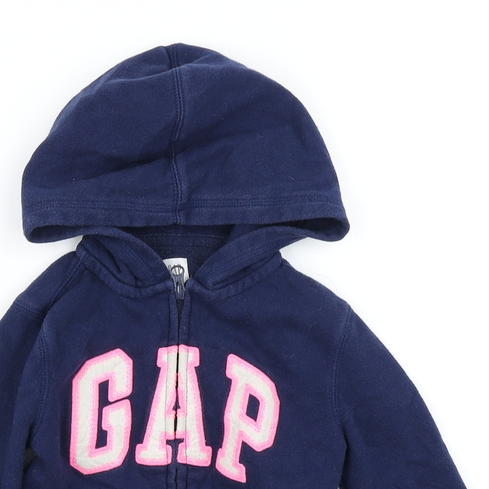 Gap Girls Blue   Full Zip Hoodie Size 4-5 Years