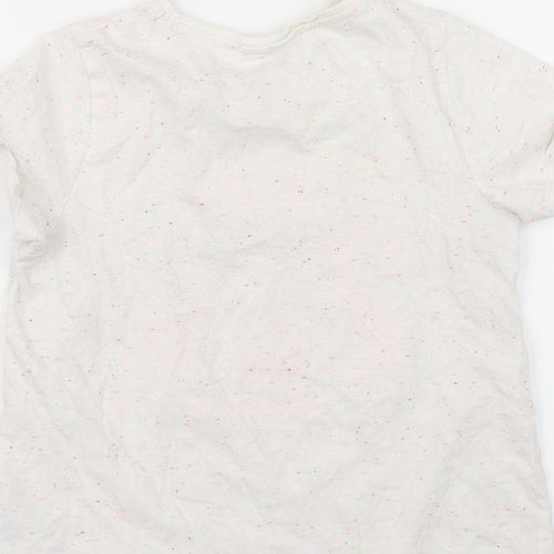 F&F Girls White Spotted  Basic T-Shirt Size 7-8 Years  - LOL Dolls