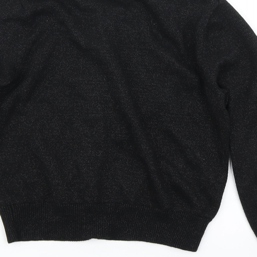 George Girls Black  Knit Cardigan Jumper Size 6-7 Years