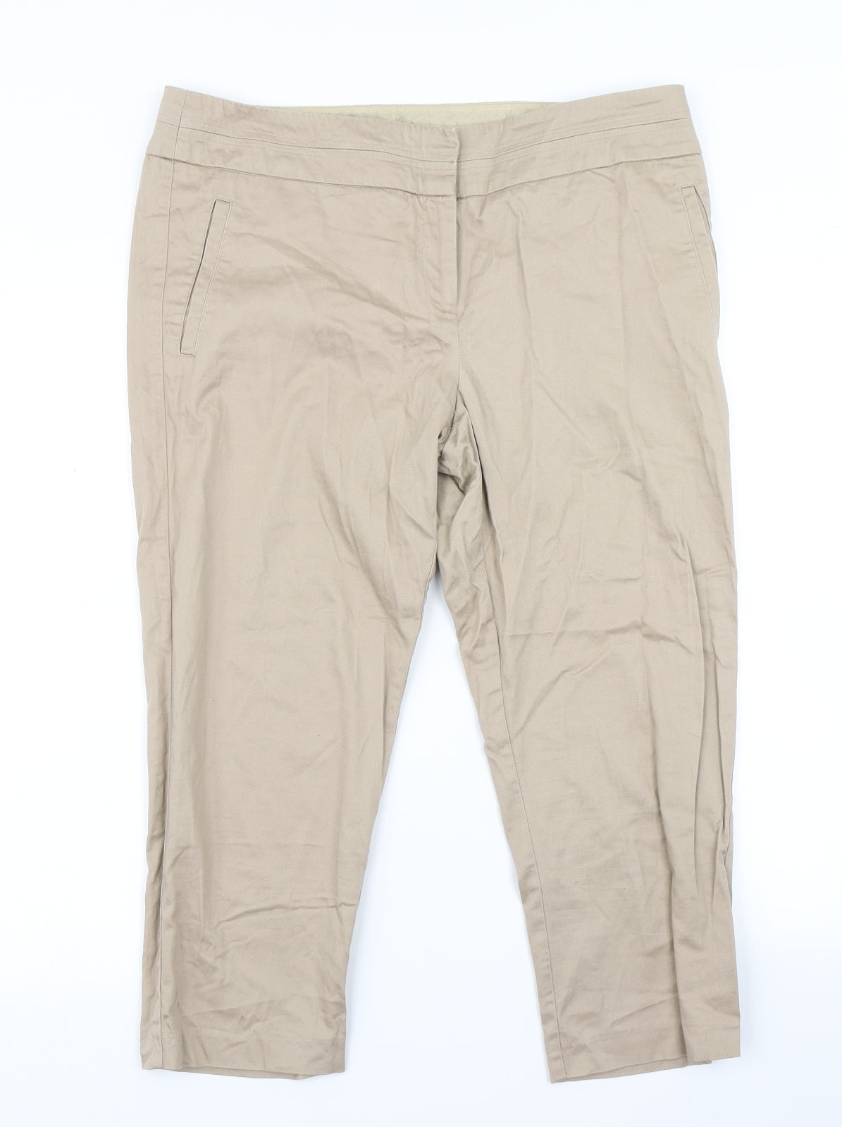 George Womens Brown   Pedal Pusher Trousers Size 14 L21 in