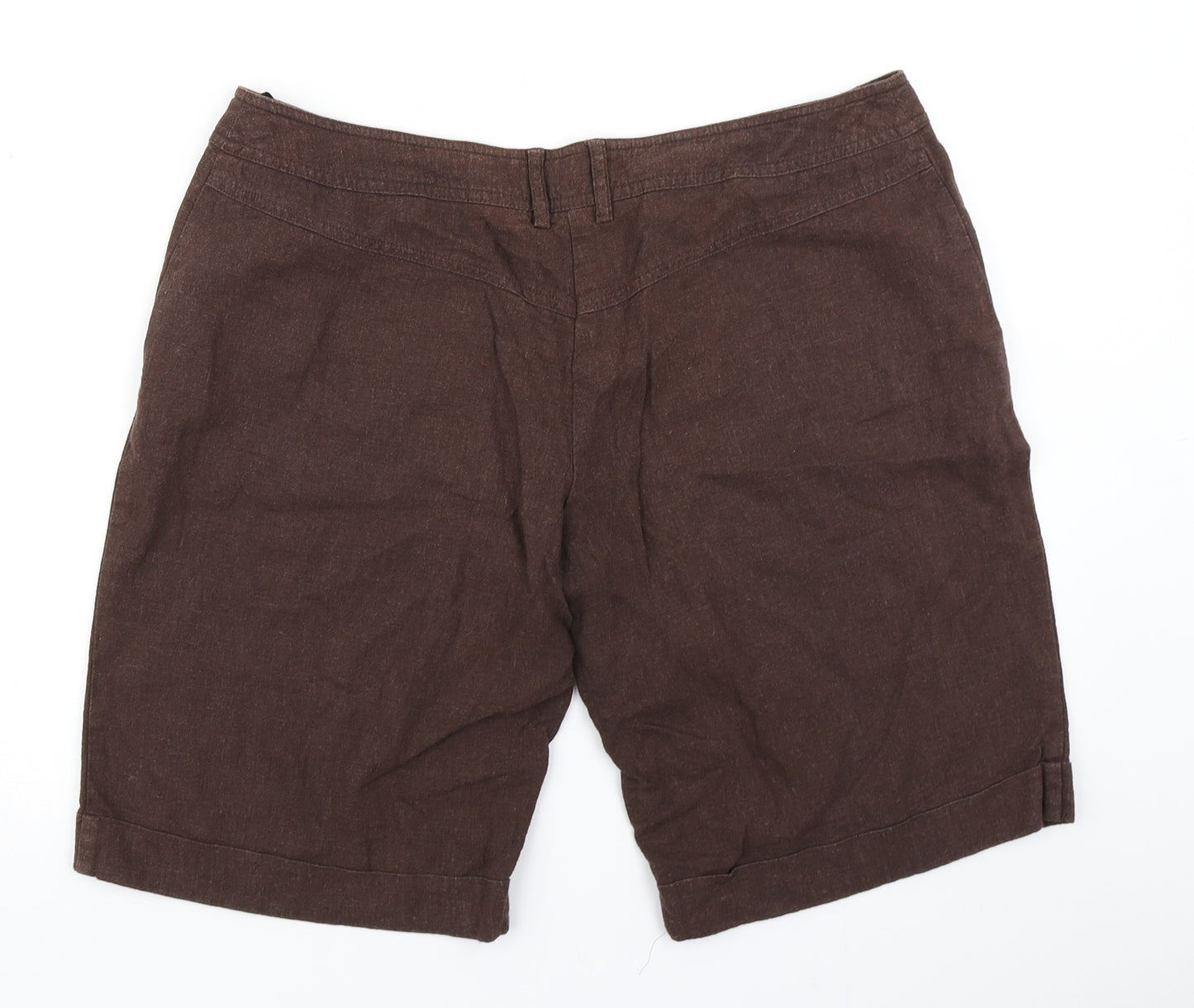 E-vie Womens Brown   Cargo Shorts Size 14