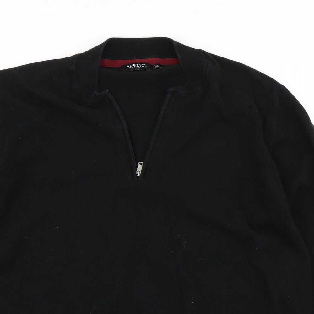 Burton Mens Black  Knit Pullover Jumper Size L