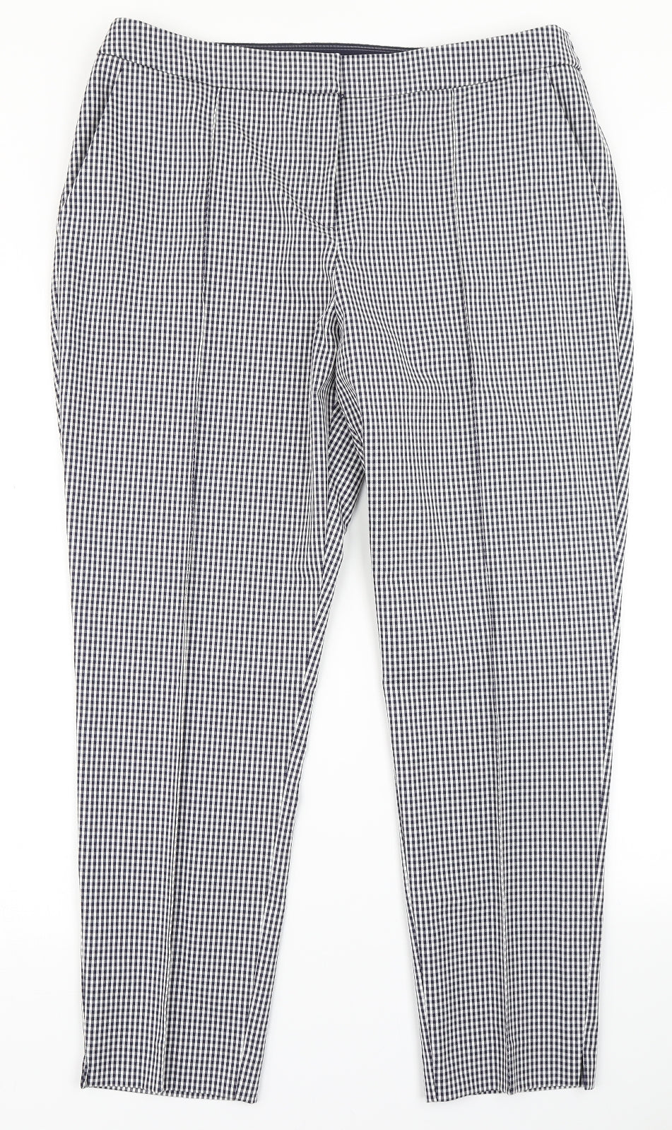 Nutmeg Womens Blue Check  Dress Pants Trousers Size 16 L26 in