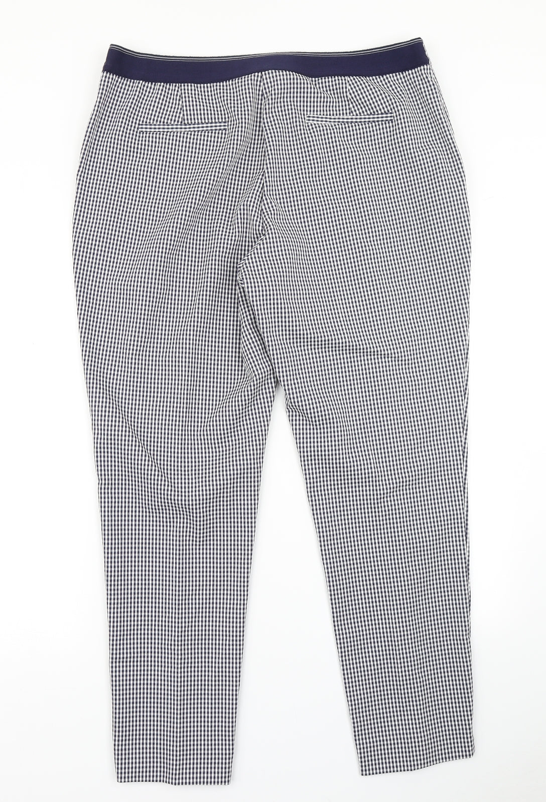 Nutmeg Womens Blue Check  Dress Pants Trousers Size 16 L26 in