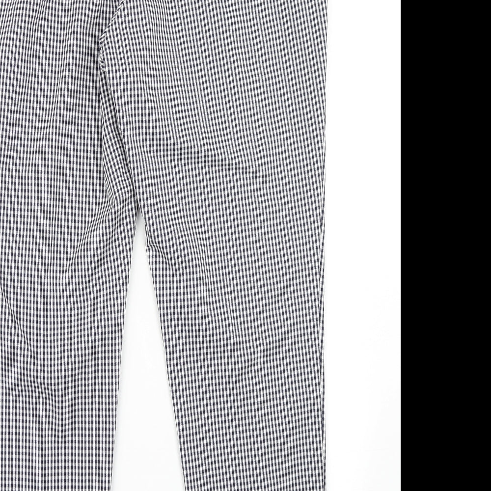 Nutmeg Womens Blue Check  Dress Pants Trousers Size 16 L26 in