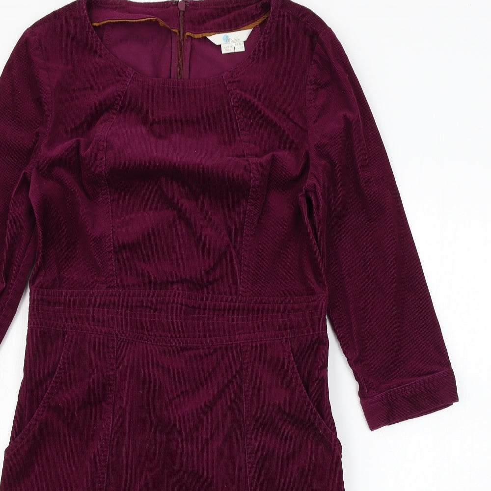 Wallis Womens Purple  Corduroy A-Line  Size 10