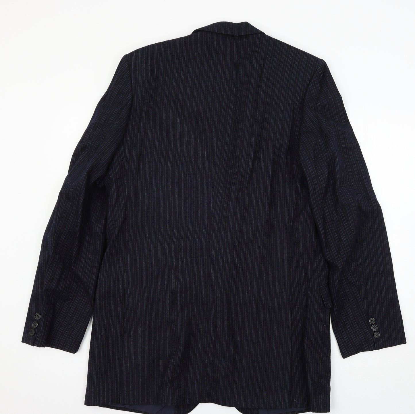 Burton Mens Blue Striped  Jacket Suit Jacket Size M