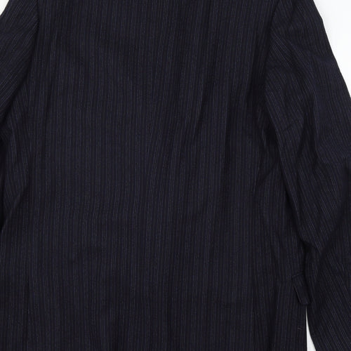 Burton Mens Blue Striped  Jacket Suit Jacket Size M