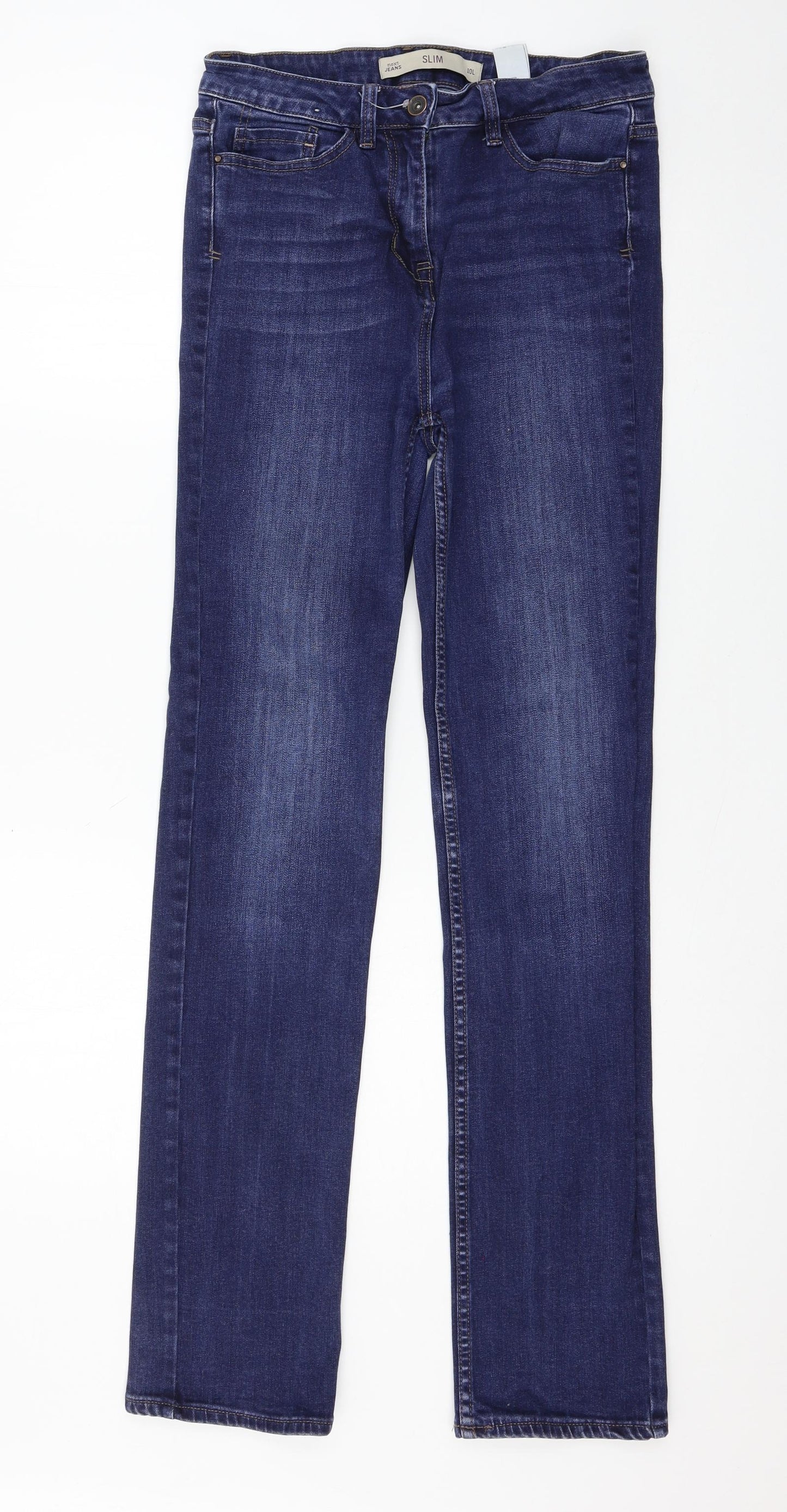 NEXT Womens Blue  Denim Straight Jeans Size 10 L30 in