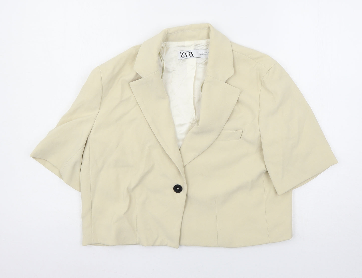 Zara Womens Ivory   Jacket Blazer Size M