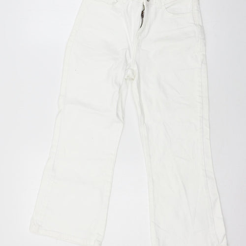 New Look Womens White  Denim Straight Jeans Size 8 L22 in
