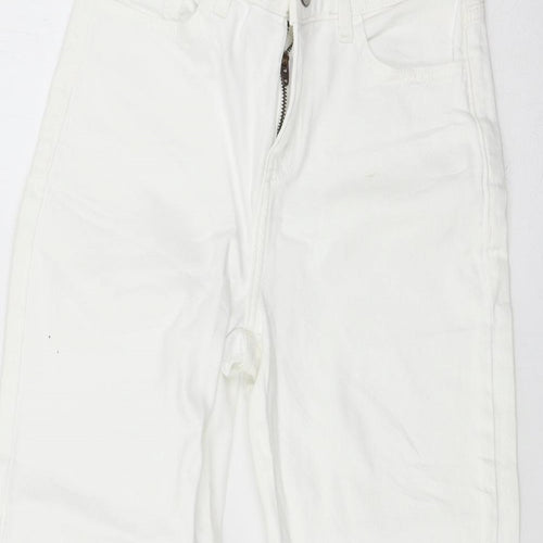 New Look Womens White  Denim Straight Jeans Size 8 L22 in