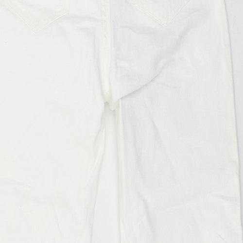 New Look Womens White  Denim Straight Jeans Size 8 L22 in