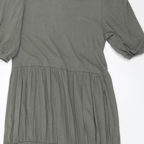 Zara Womens Green  Jersey T-Shirt Dress  Size L