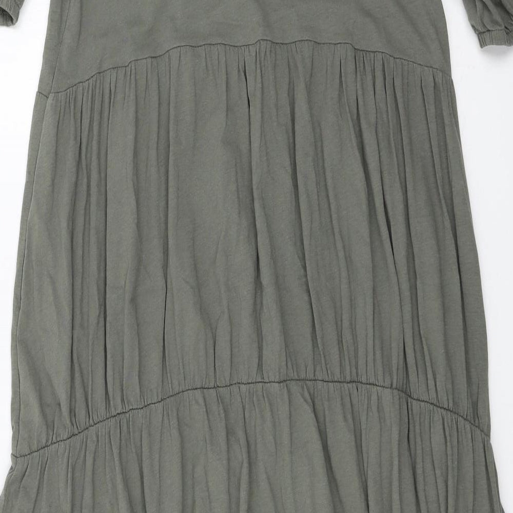 Zara Womens Green  Jersey T-Shirt Dress  Size L