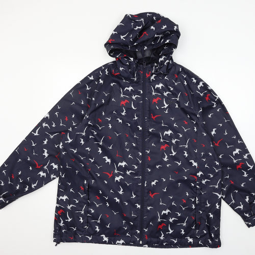 Maine Womens Blue   Parka Coat Size 20  - Bird Print