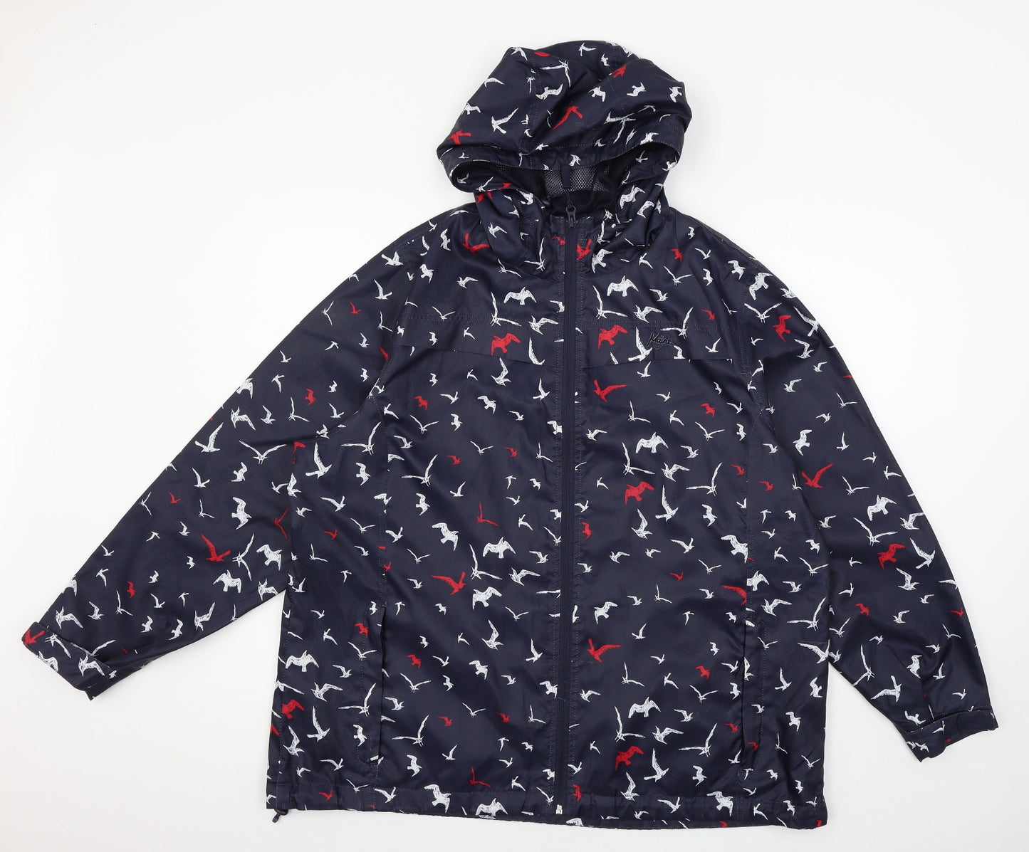 Maine Womens Blue   Parka Coat Size 20  - Bird Print