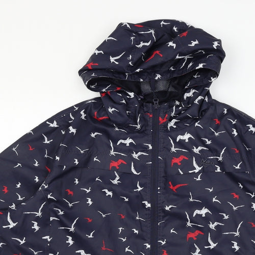 Maine Womens Blue   Parka Coat Size 20  - Bird Print