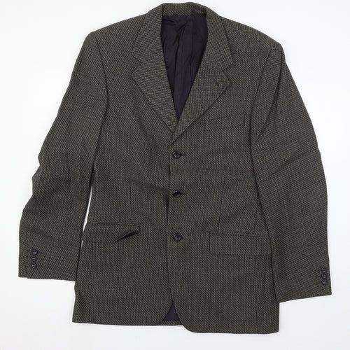 Scott International Mens Brown Geometric  Jacket Suit Jacket Size L