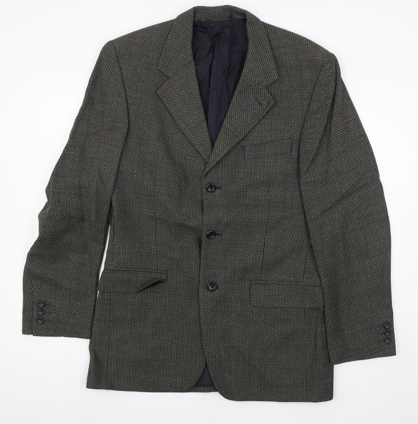 Scott International Mens Brown Geometric  Jacket Suit Jacket Size L