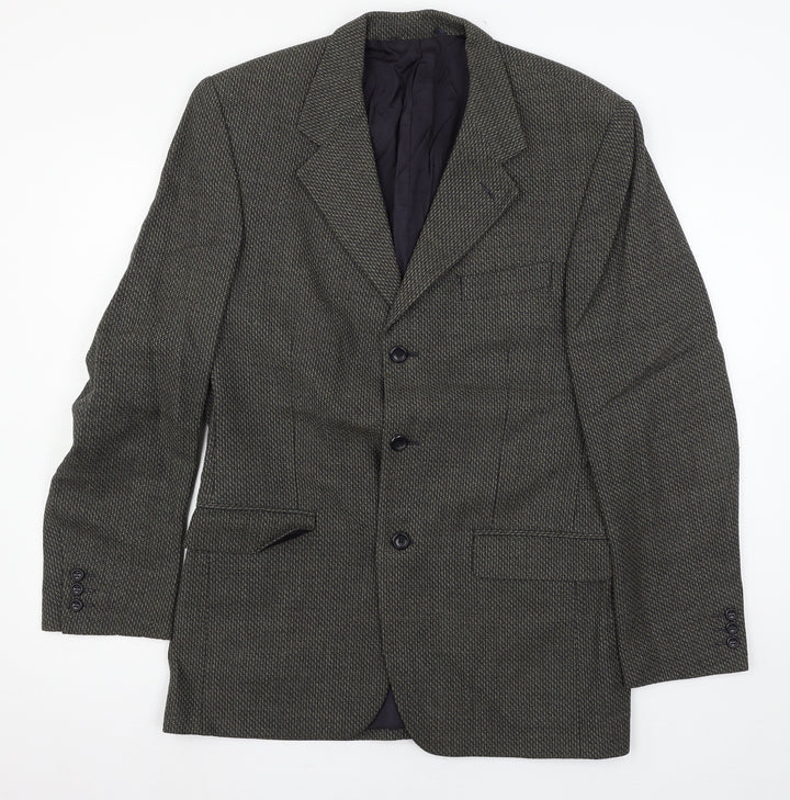 Scott International Mens Brown Geometric  Jacket Suit Jacket Size L