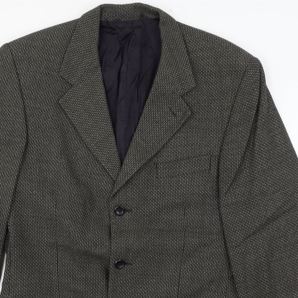 Scott International Mens Brown Geometric  Jacket Suit Jacket Size L