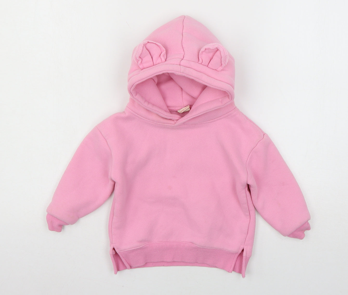 Kids Tales Girls Pink  Jersey Pullover Hoodie Size 2 Years