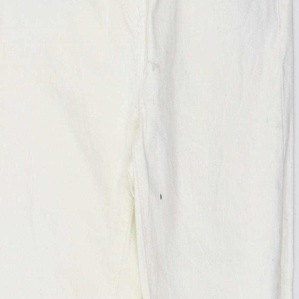 NEXT Womens White  Denim Straight Jeans Size 12 L29 in