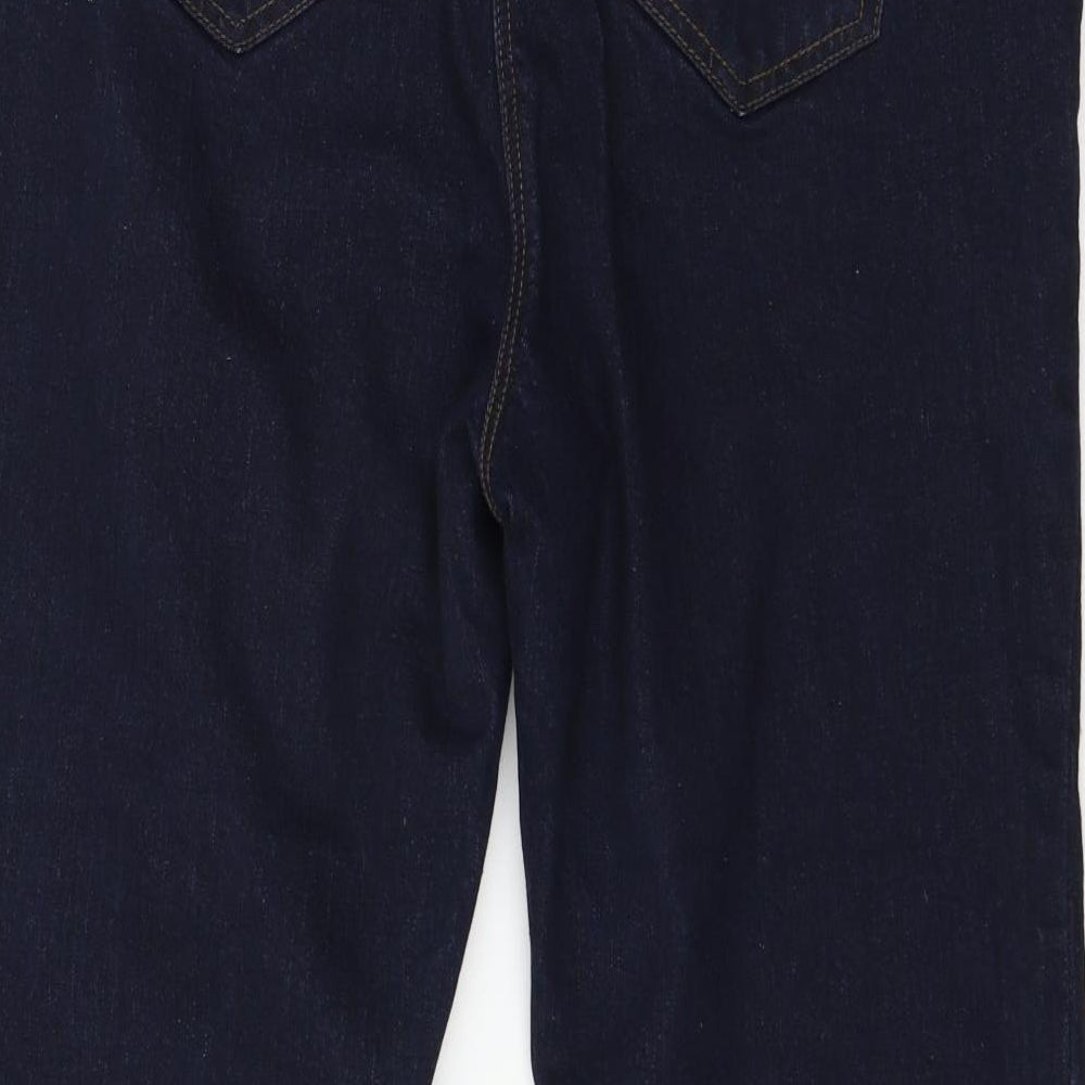 M&Co Womens Blue  Denim Wide-Leg Jeans Size 22 L27 in