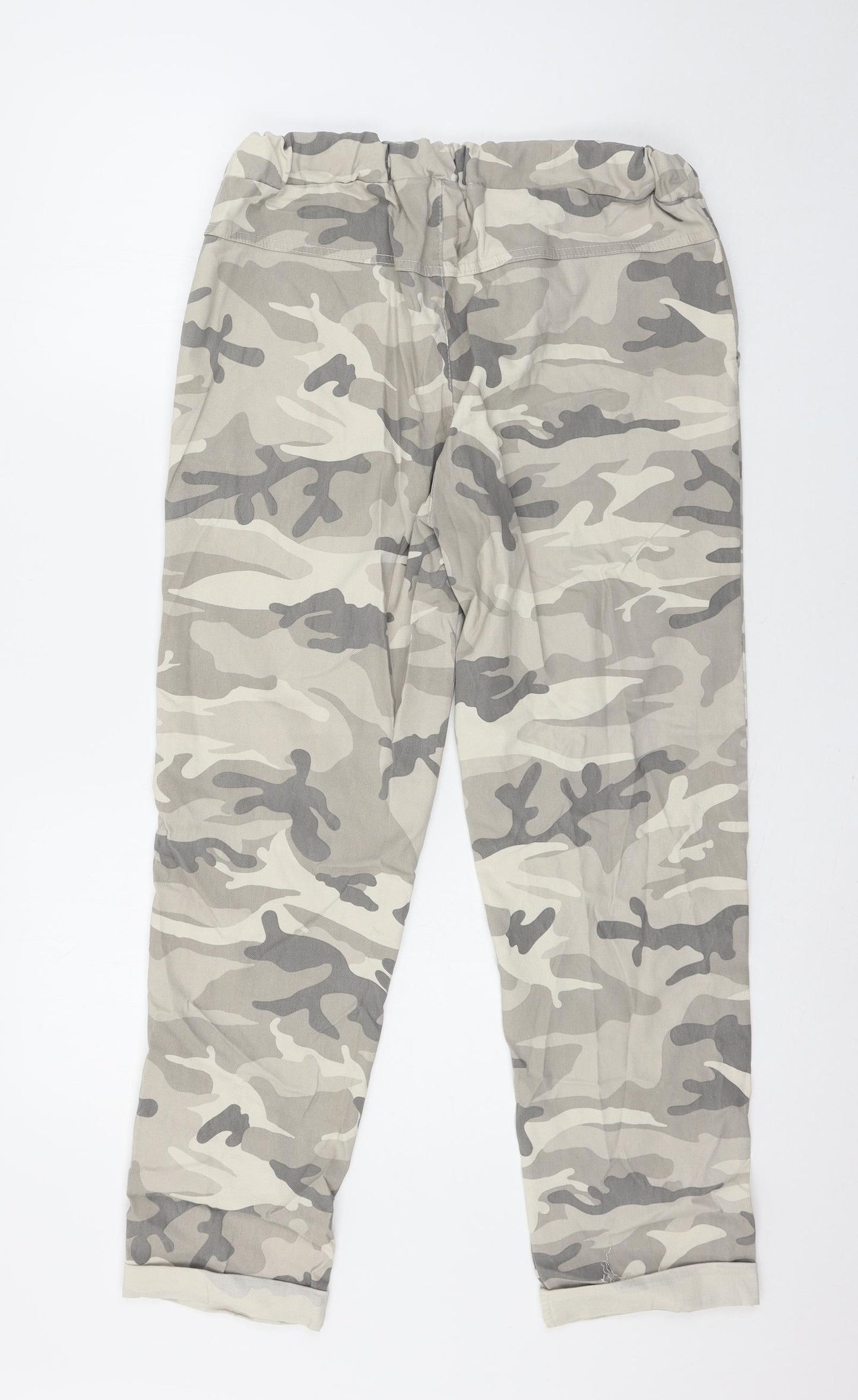 Paris Womens Grey Camouflage Jersey Trousers  Size 2XL L26 in