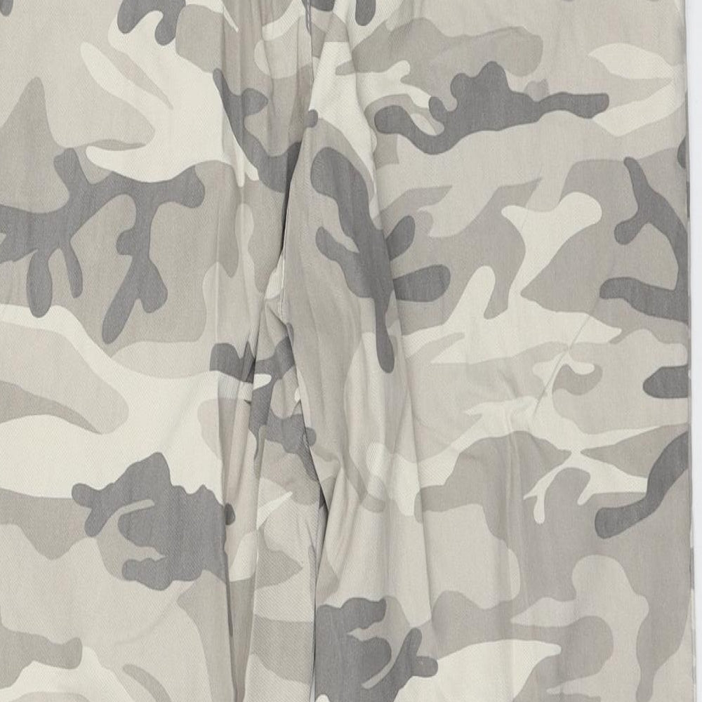 Paris Womens Grey Camouflage Jersey Trousers  Size 2XL L26 in