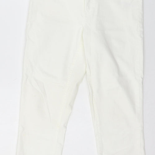 New Look Womens White  Denim Cropped Jeans Size 12 L25 in